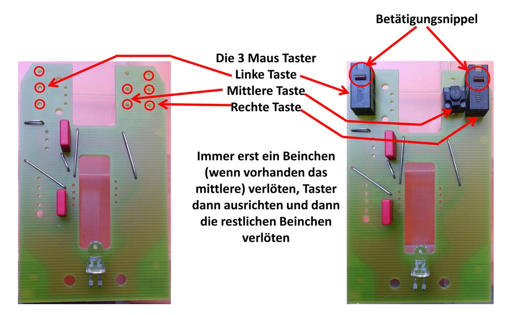 Taster bestücken