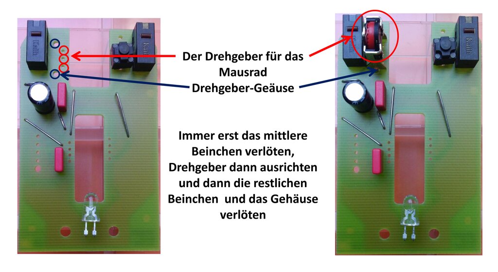 Drehgeber bestücken