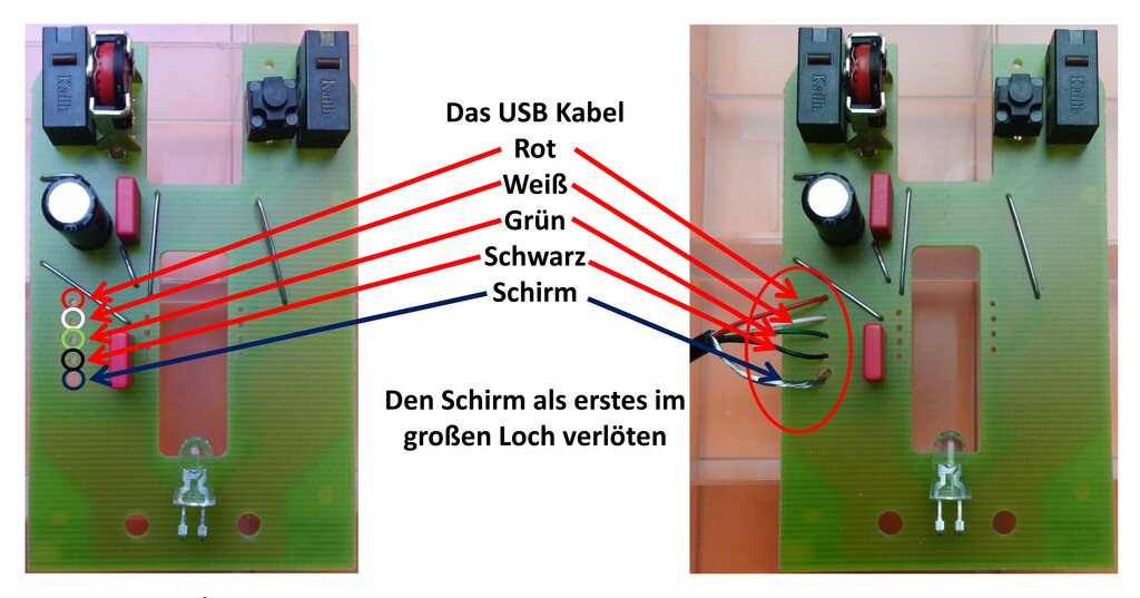 USB Kabel einloeten